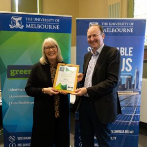 Eco Heroes receiving their award at the University's 2019 Green Impact awards ceremony.